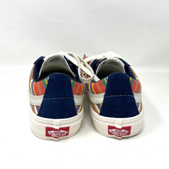 💖MEGA SALE💖VANS Shoes Women's VN0A4UWI1B3 Sk8-Low Reissue Retro Stripes Blue - Picture 4 of 10